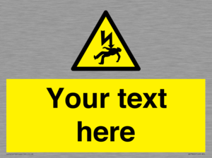 Custom Warning danger of death by electrocution